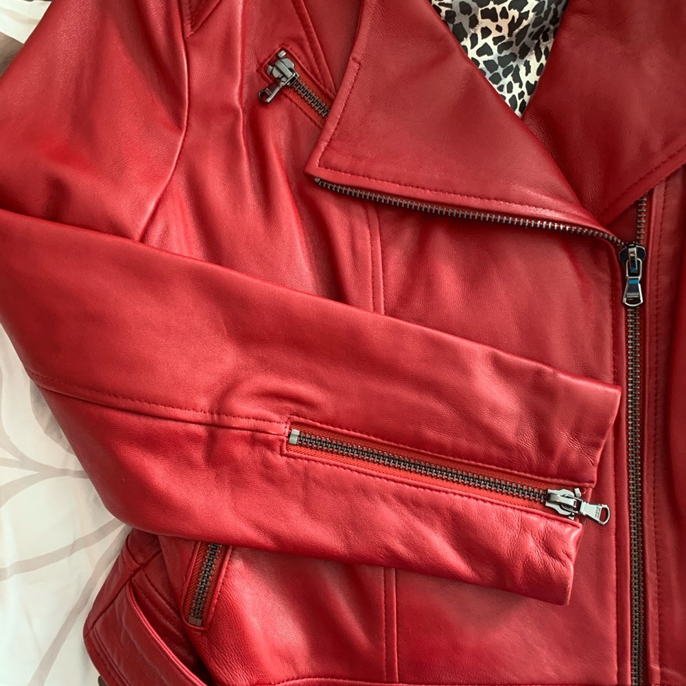 Red Leather Jacket - Picture 5 of 7